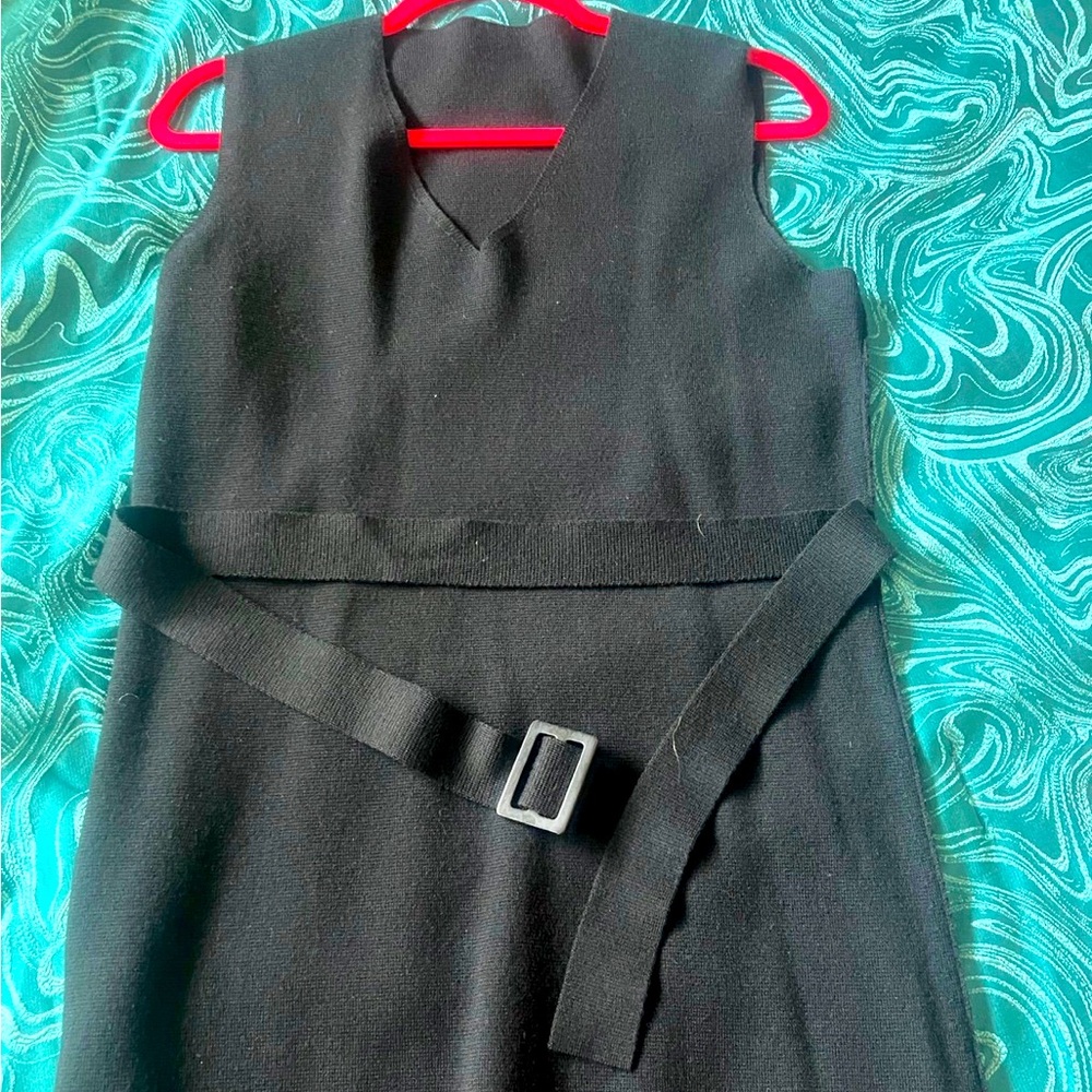 maxmara wool knitted dress with belt size M